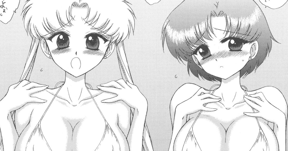 【悲報】セーラームーンさん、エロ水着を着せられピンチ