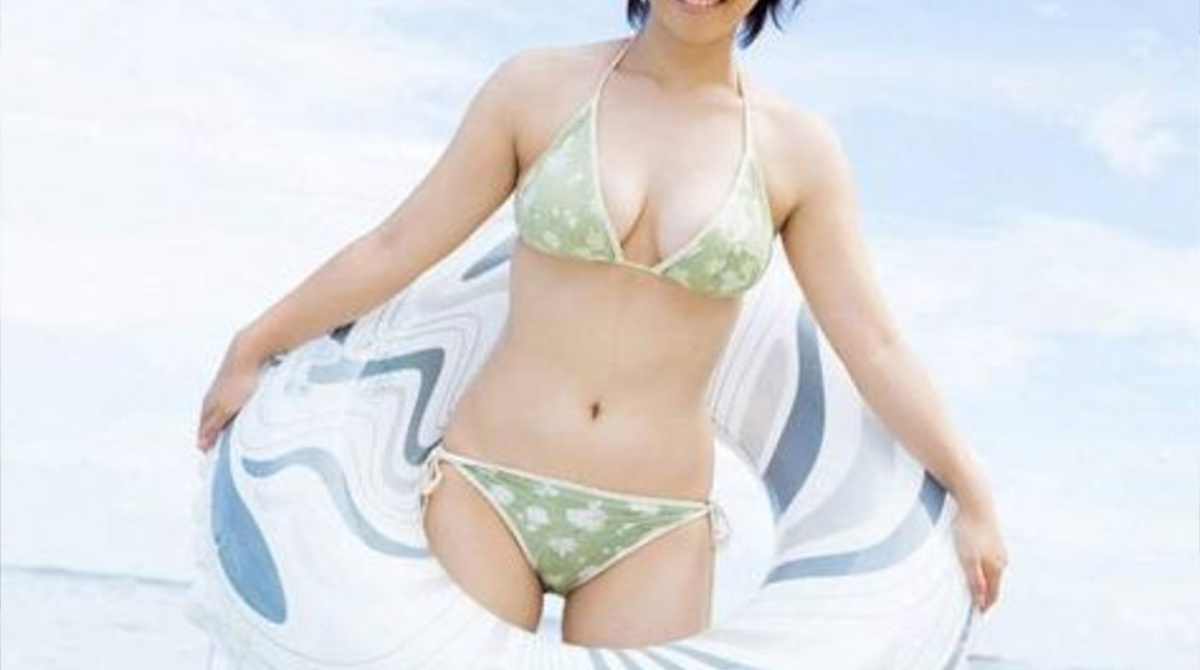 【画像】磯山さやかの花柄ビキニ