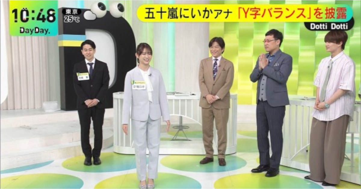 【画像】新人女子アナさん、ワイ字バランスをさせられてしまうwww