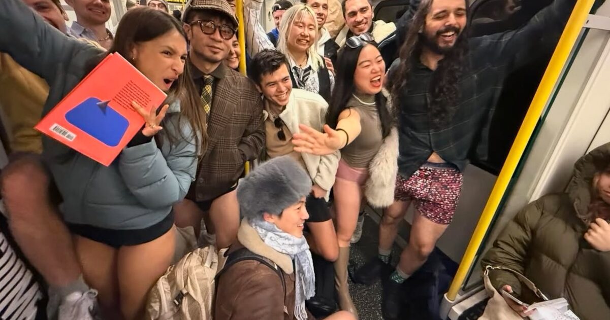 【画像】ニューヨークで「ズボンを履かない日」、開催中