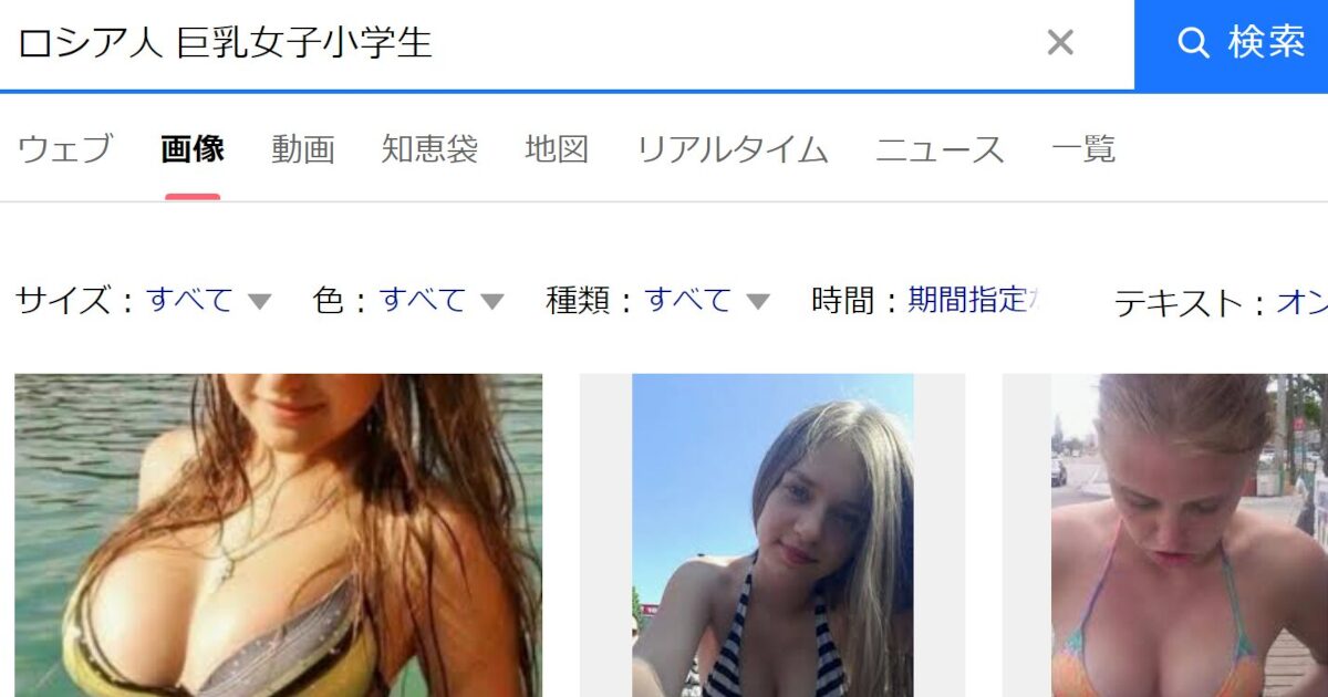 ワイ「ロシア人　巨乳女子中学生　で画像検索したろ」