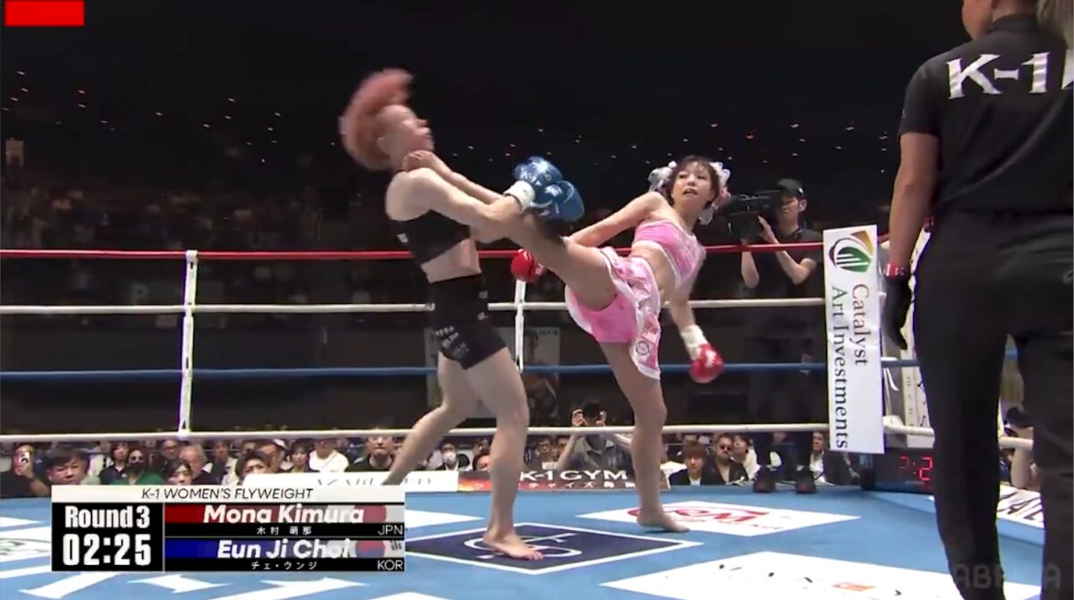 【動画】K-1に現れたリアル春麗、ユニークな戦い方で世界でバズってしまうw