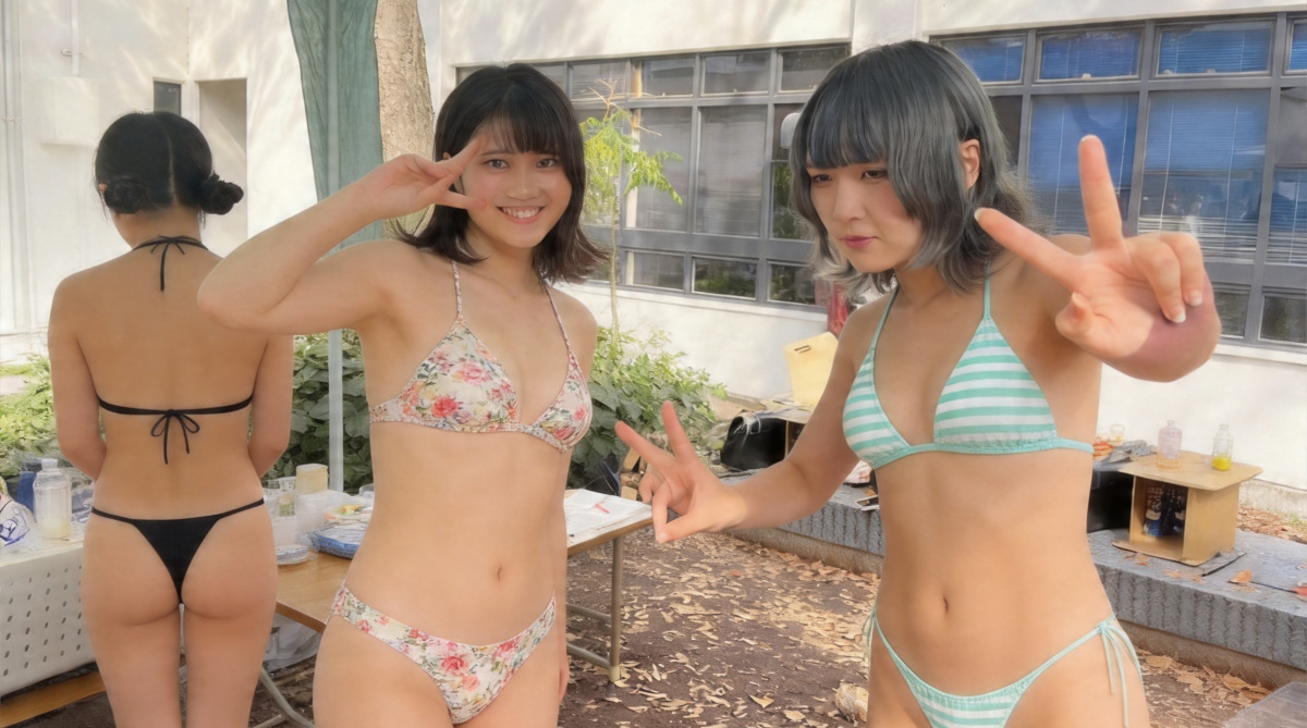 【画像】このどっちの水着JKとセックスしたい？