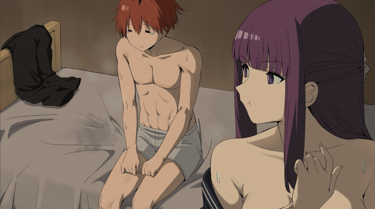 フリーレン「シュタルクってどんなパンツはいてるの？」シュタルク「どんなって…ただの白いブリーフだよ」フェルン「ブリーフw」ﾌﾟﾌﾟ